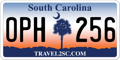 SC license plate OPH256
