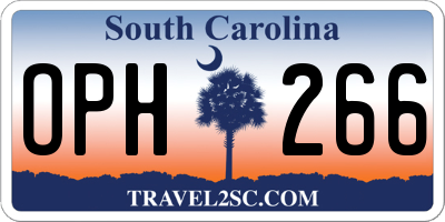 SC license plate OPH266