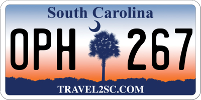 SC license plate OPH267