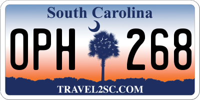 SC license plate OPH268