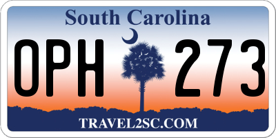 SC license plate OPH273