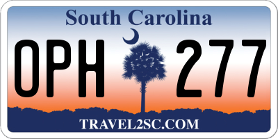 SC license plate OPH277