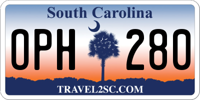 SC license plate OPH280
