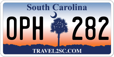 SC license plate OPH282