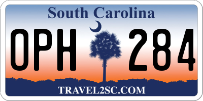 SC license plate OPH284
