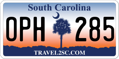 SC license plate OPH285