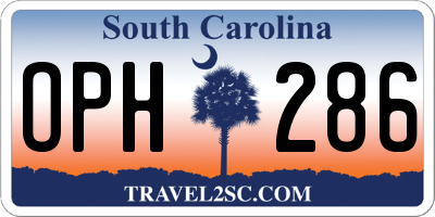 SC license plate OPH286
