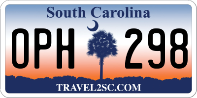 SC license plate OPH298