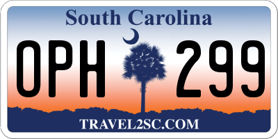 SC license plate OPH299