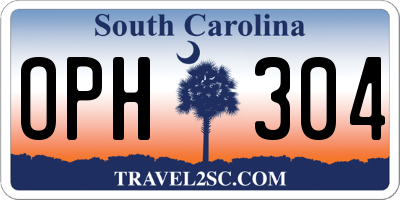 SC license plate OPH304