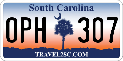 SC license plate OPH307