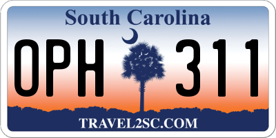 SC license plate OPH311