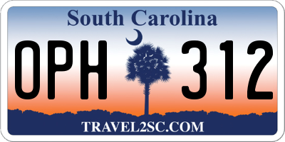 SC license plate OPH312