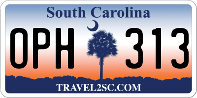 SC license plate OPH313