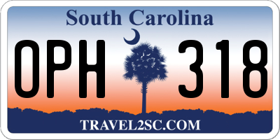 SC license plate OPH318