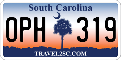 SC license plate OPH319