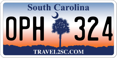 SC license plate OPH324