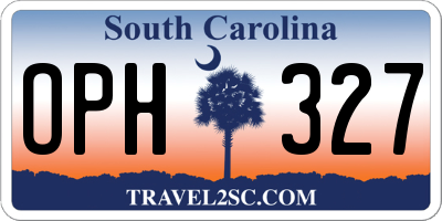 SC license plate OPH327