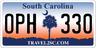 SC license plate OPH330