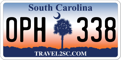 SC license plate OPH338