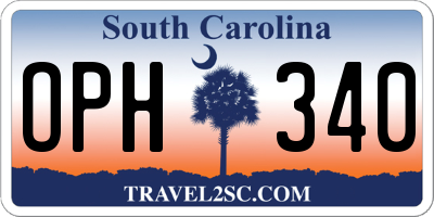 SC license plate OPH340