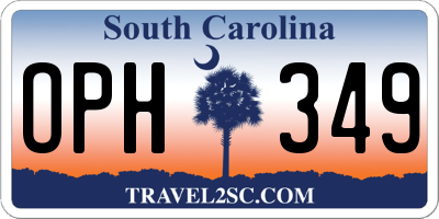 SC license plate OPH349