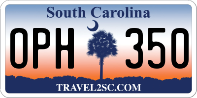 SC license plate OPH350