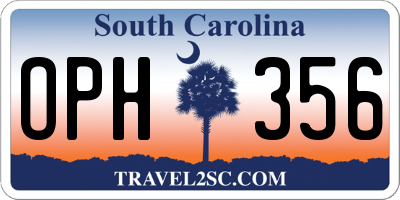SC license plate OPH356