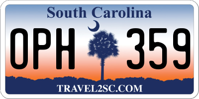 SC license plate OPH359