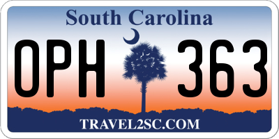 SC license plate OPH363