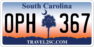 SC license plate OPH367