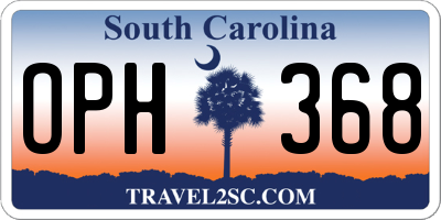 SC license plate OPH368
