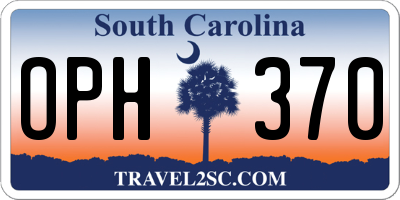 SC license plate OPH370
