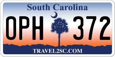 SC license plate OPH372