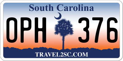 SC license plate OPH376