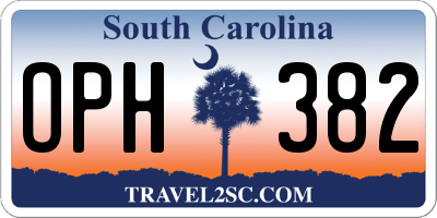 SC license plate OPH382
