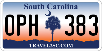 SC license plate OPH383