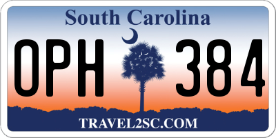 SC license plate OPH384