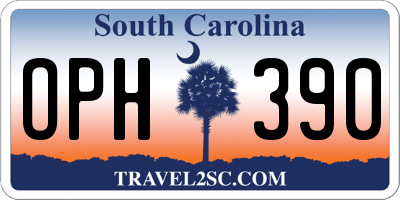 SC license plate OPH390