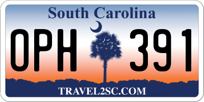 SC license plate OPH391