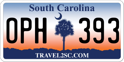 SC license plate OPH393