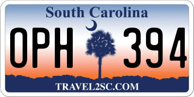 SC license plate OPH394
