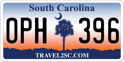 SC license plate OPH396