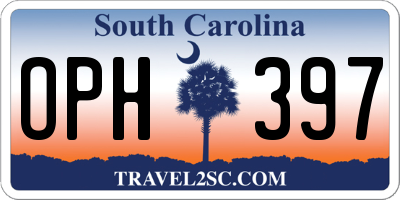 SC license plate OPH397