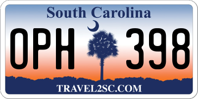 SC license plate OPH398