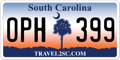 SC license plate OPH399