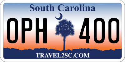 SC license plate OPH400