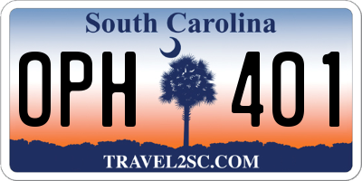 SC license plate OPH401