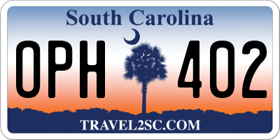 SC license plate OPH402