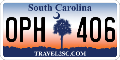 SC license plate OPH406